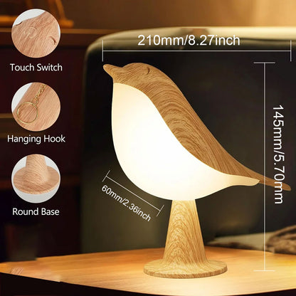 Rechargeable Sparrow Bird Shaped Table Lamp