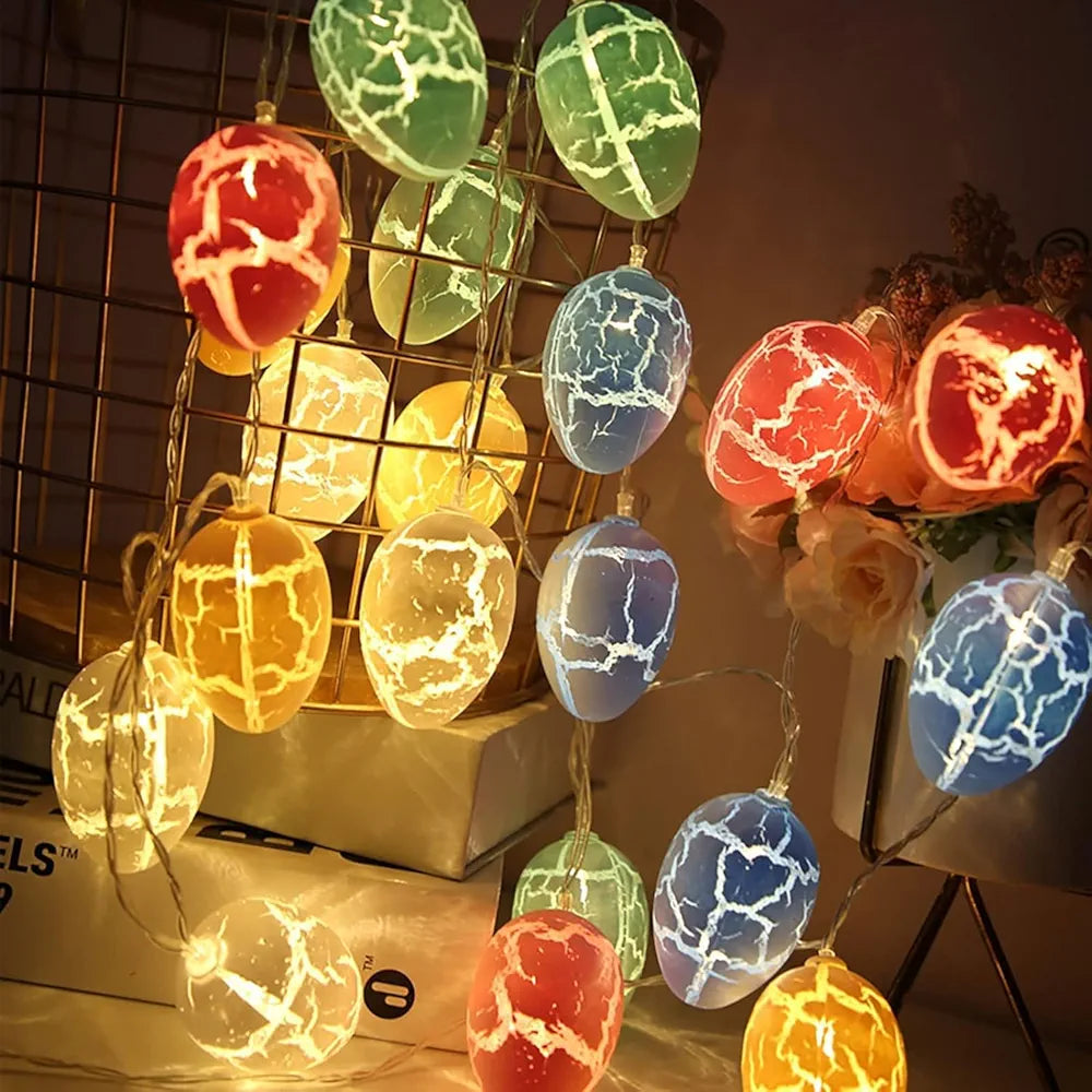 Easter Crackled Egg LED String Lights