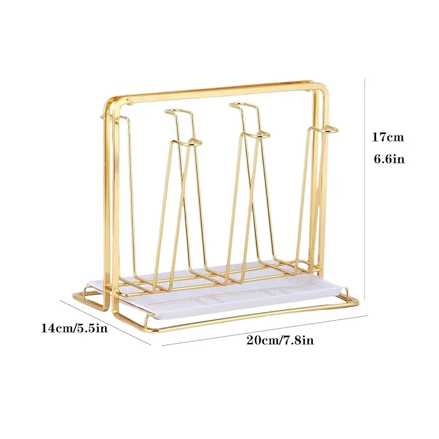 Luxurious Golden Glass Stand
