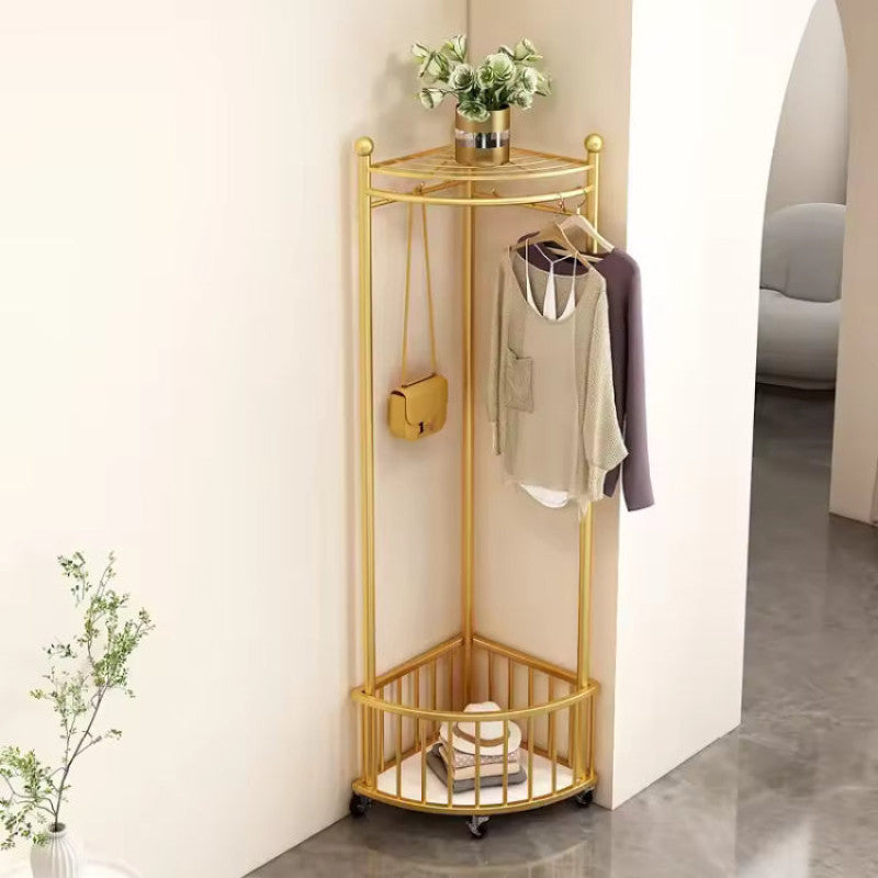 Iron Corner Rack With Wheels