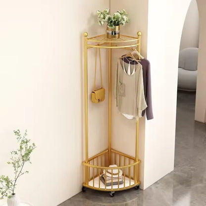 Iron Corner Rack With Wheels