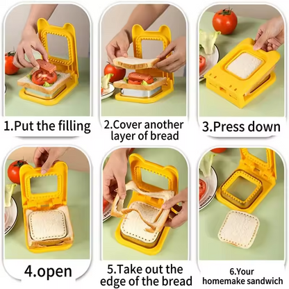 Cute Sandwich Bread Cutter & Sealer – Round & Square Shapes