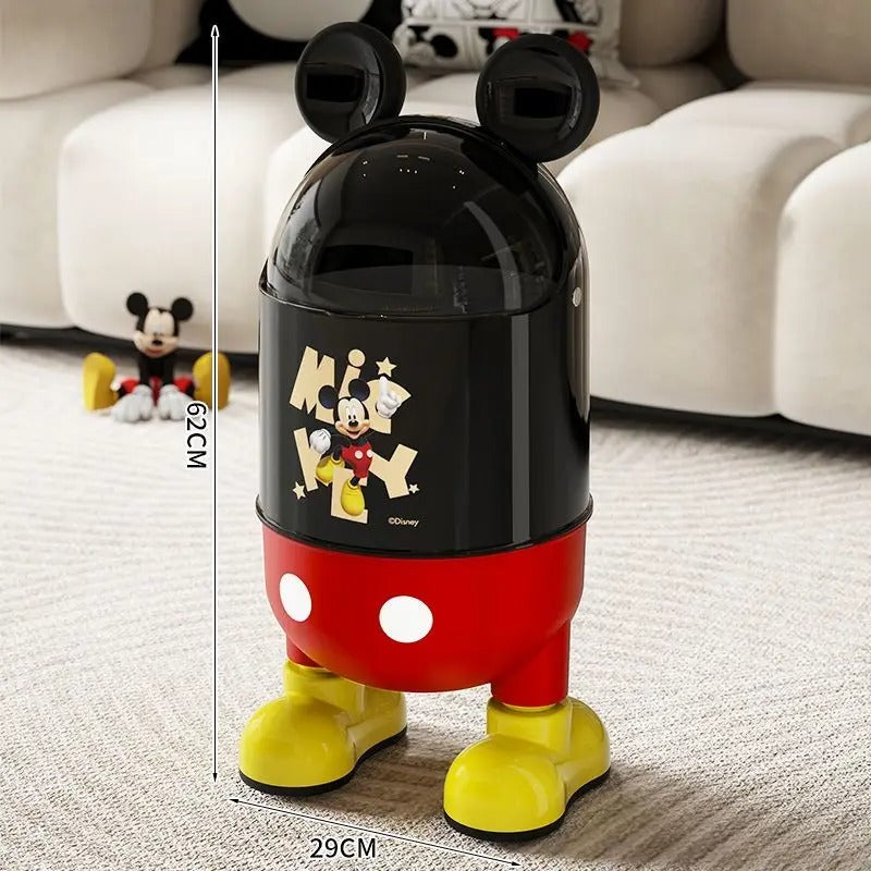 Disney Mickey Cute Trash Can Kitchen Storage Specialty Office Portable Paper Bin