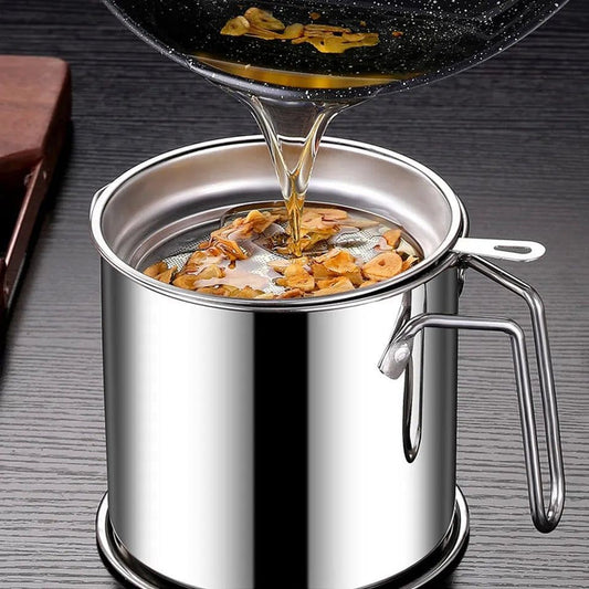 Stainless Steel Oil Filter Pot 1.4 Liter