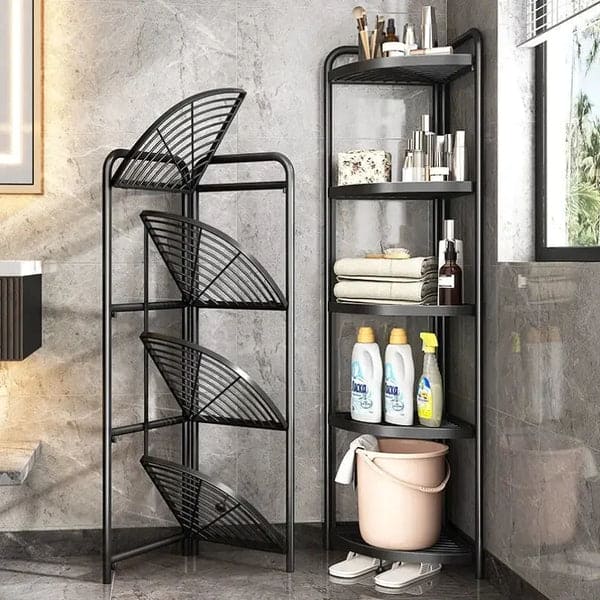 Foldable Corner Shelf with Tripod Base