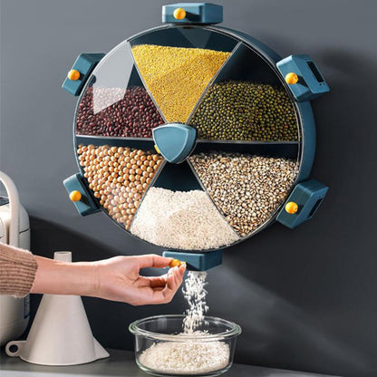 Wall-Mounted Rotating Grain Dispenser