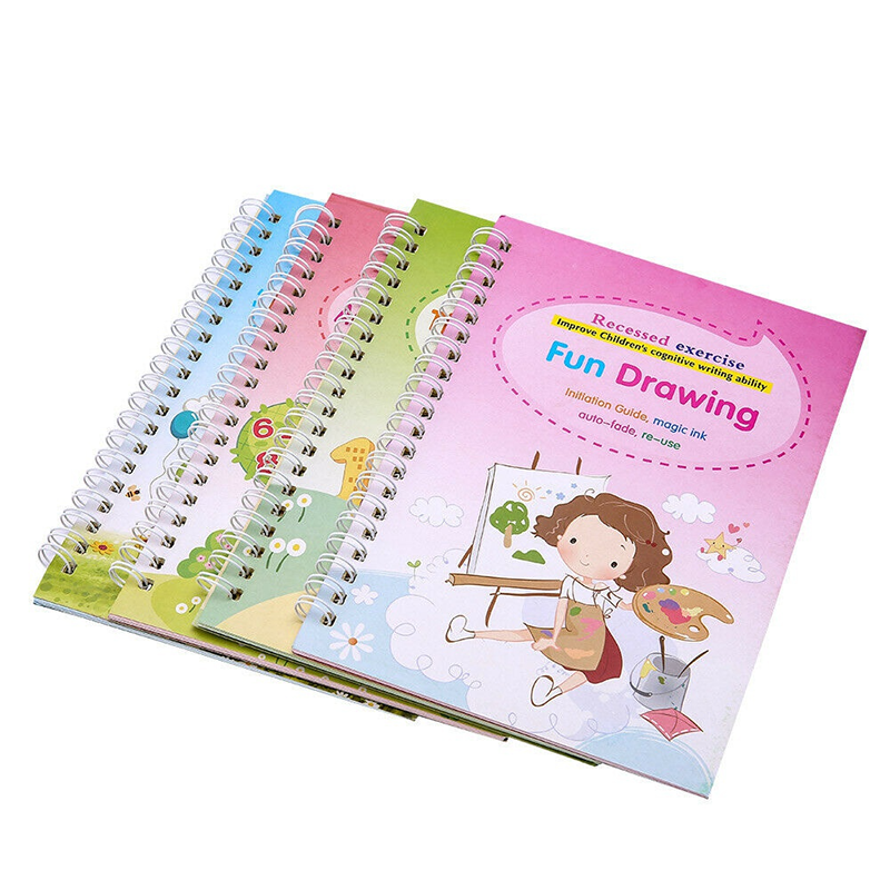 4 Magic Copybooks Children's Reusable Writing Practice