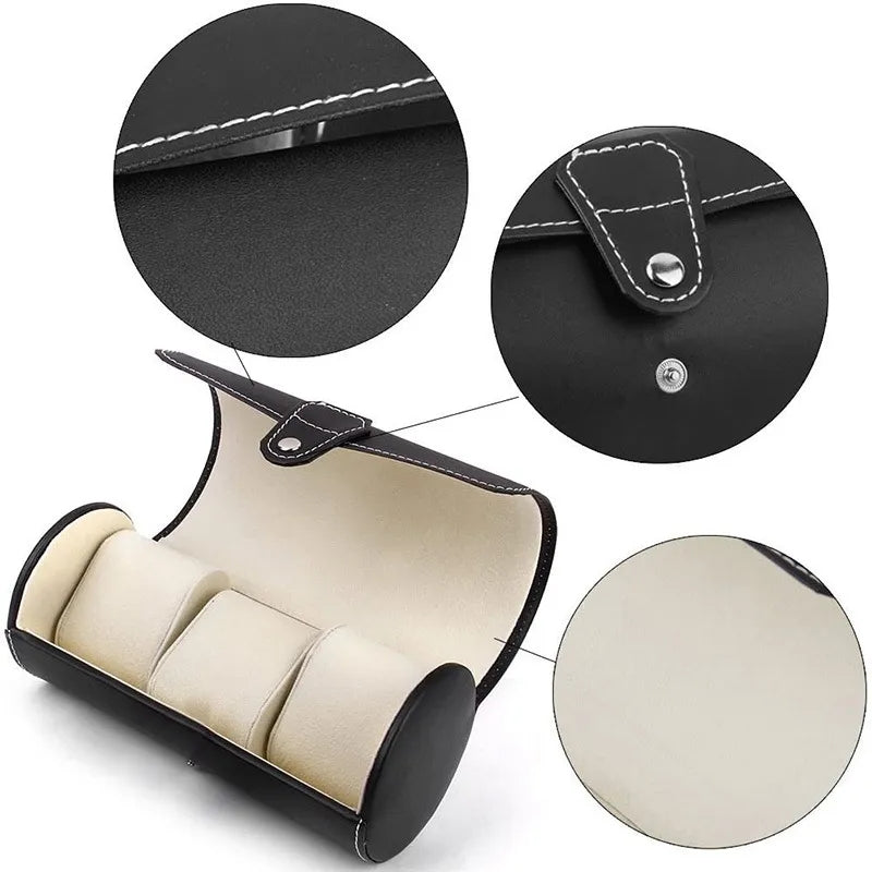 3Slot Leather Watch Box