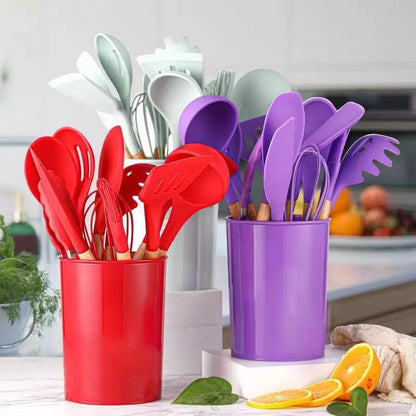 12Pcs Silicone Utensils Spoon Set