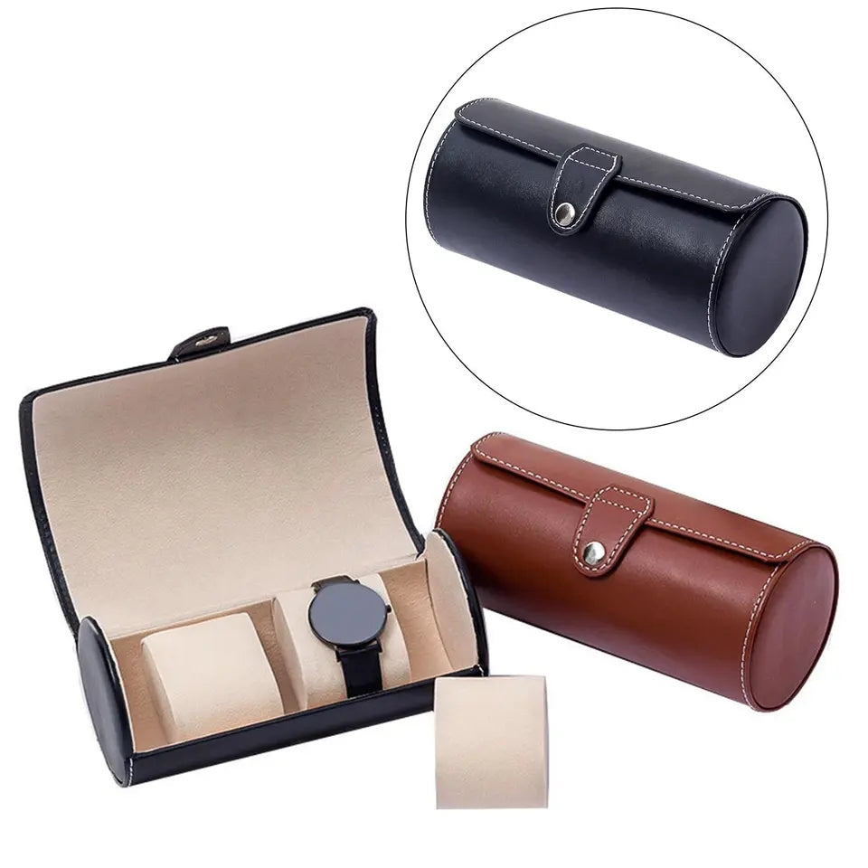 3Slot Leather Watch Box