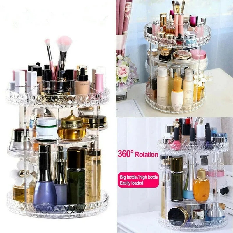 360 Degree Rotating Makeup Organizer