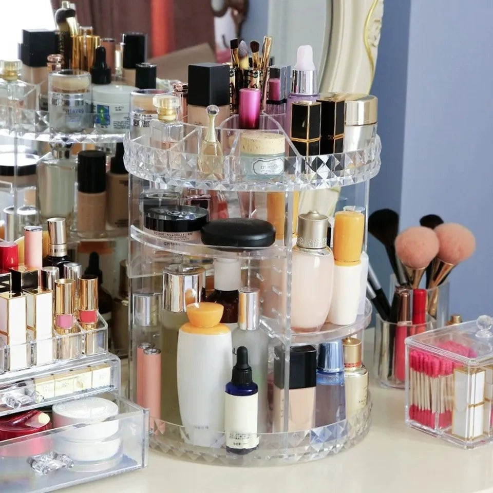 360 Degree Rotating Makeup Organizer