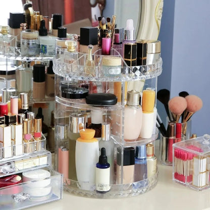 360 Degree Rotating Makeup Organizer