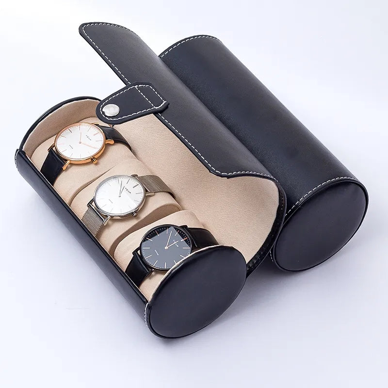 3Slot Leather Watch Box