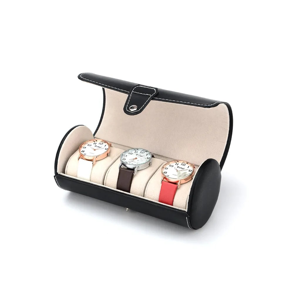 3Slot Leather Watch Box