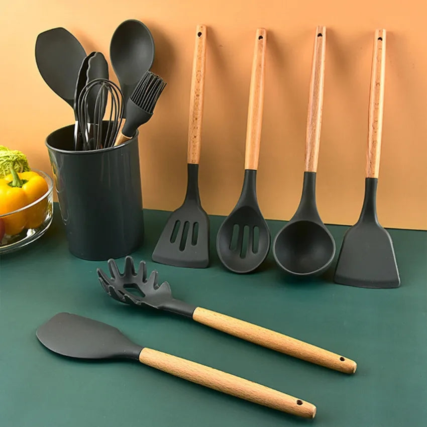 12Pcs Silicone Utensils Spoon Set