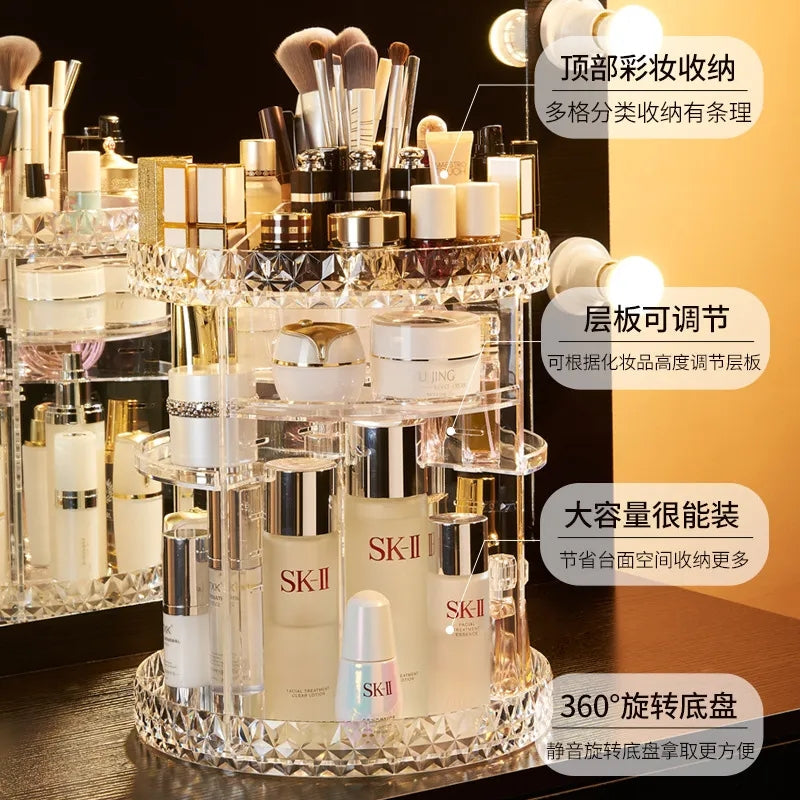 360 Degree Rotating Makeup Organizer