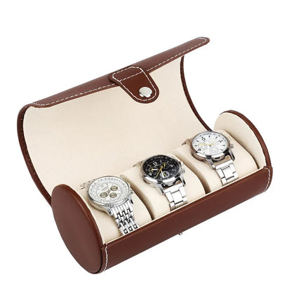 3Slot Leather Watch Box
