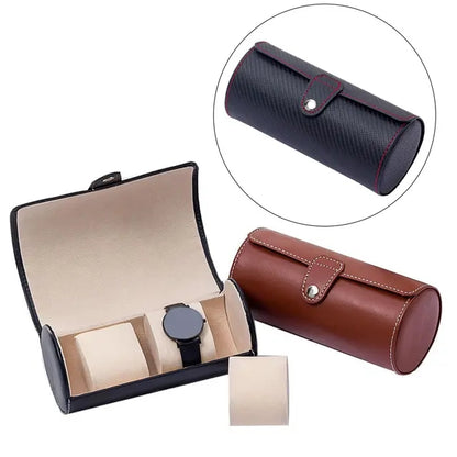 3Slot Leather Watch Box