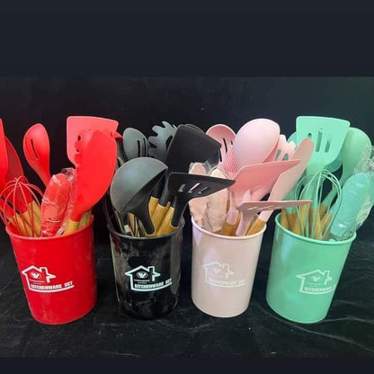 12Pcs Silicone Utensils Spoon Set