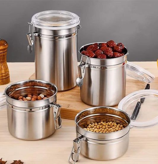 Stainless Steel Jars Set