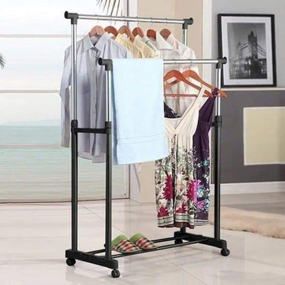 Double Pole Clothes Stand