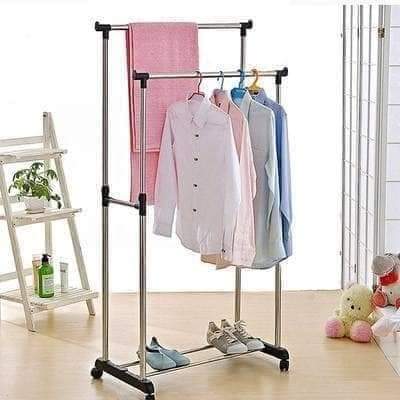 Double Pole Clothes Stand