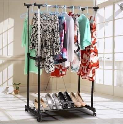 Double Pole Clothes Stand