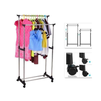 Double Pole Clothes Stand