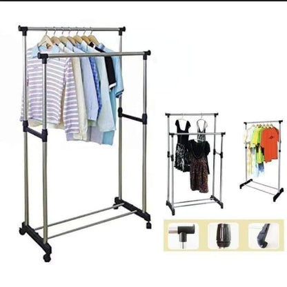 Double Pole Clothes Stand