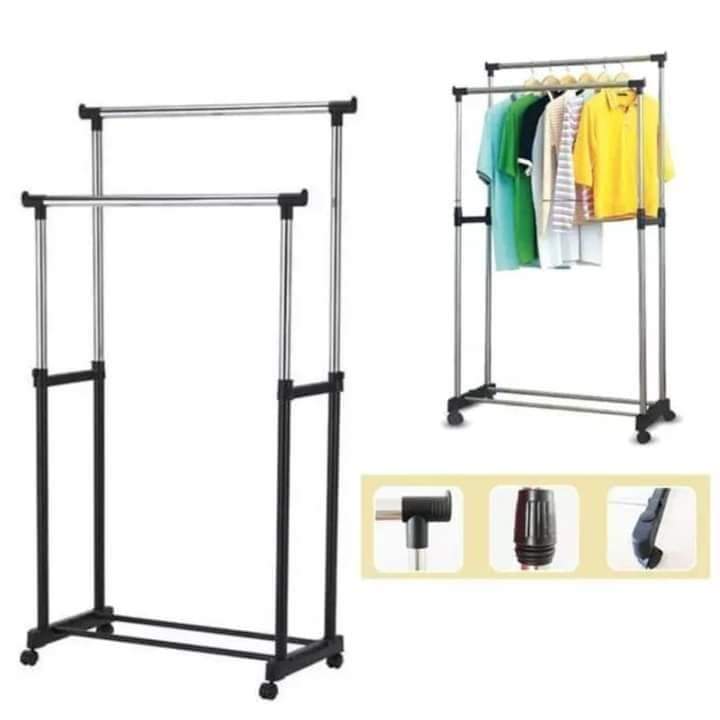 Double Pole Clothes Stand