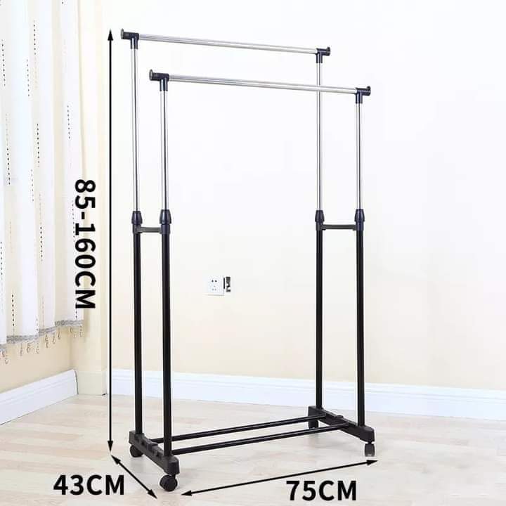 Double Pole Clothes Stand