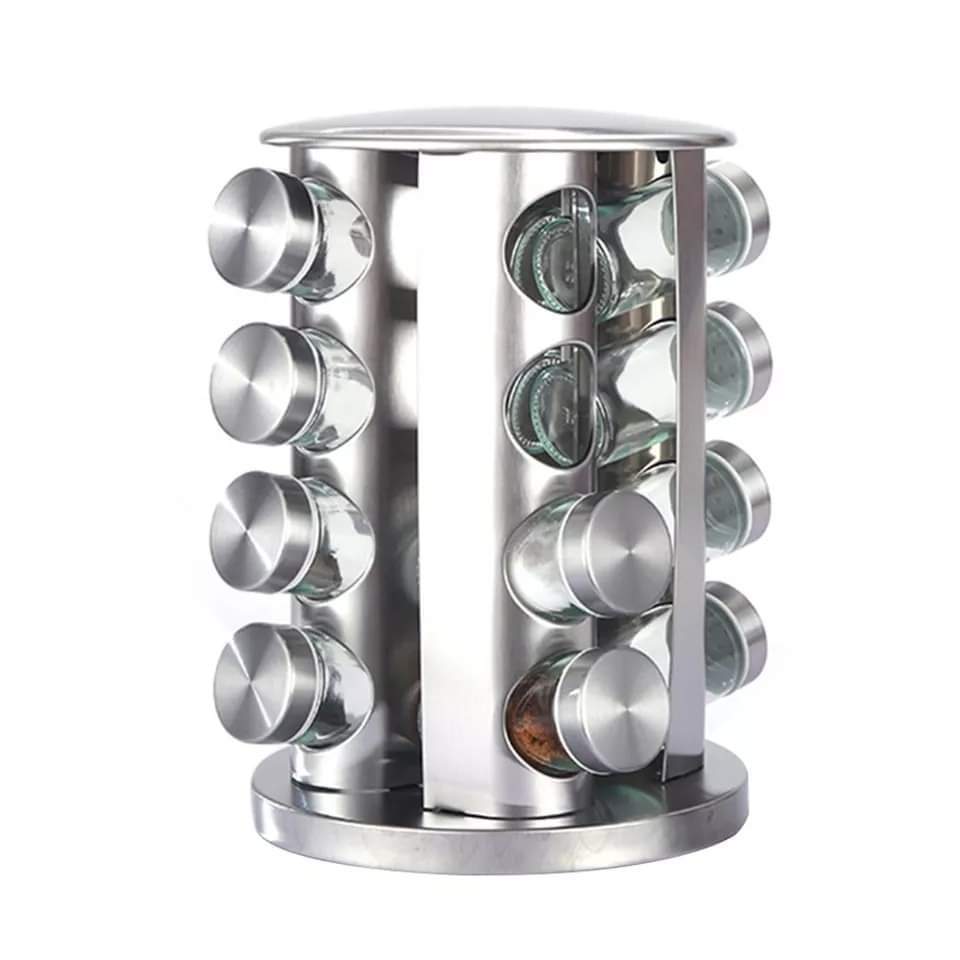 Rotating stainless steel Spice organizer