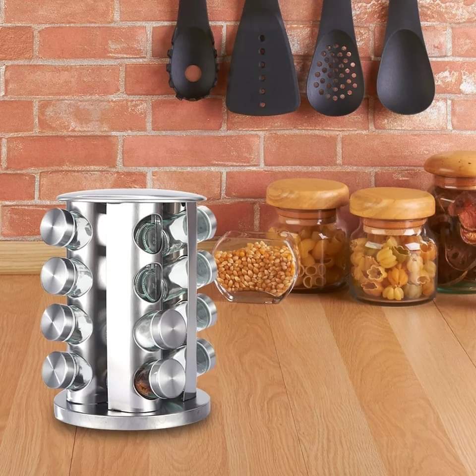 Rotating stainless steel Spice organizer