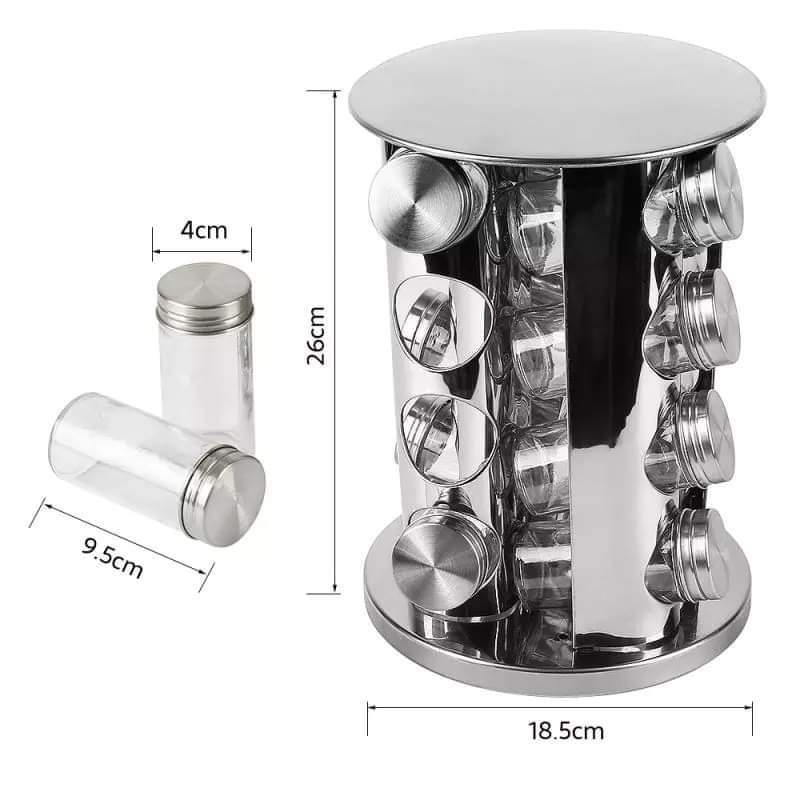 Rotating stainless steel Spice organizer