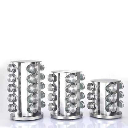 Rotating stainless steel Spice organizer