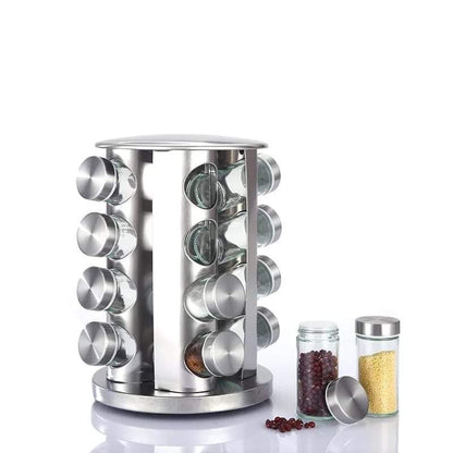 Rotating stainless steel Spice organizer