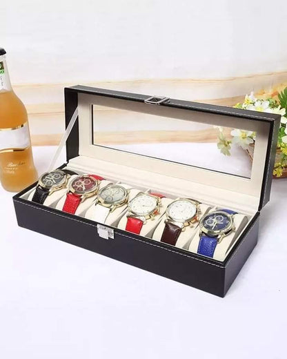 Leather Watch Organizer Box